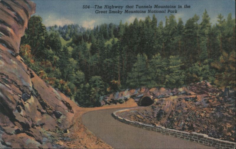 Highway Tunnels Mountains, Great Smoky Mountains National Park North Carolina