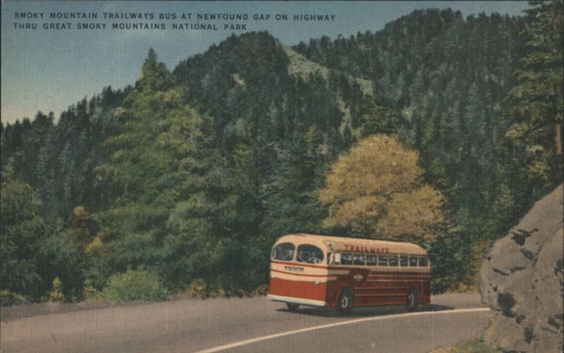 Smoky Mountain Trailways Bus at Newfound Gap, Great Smoky Mountains National Park