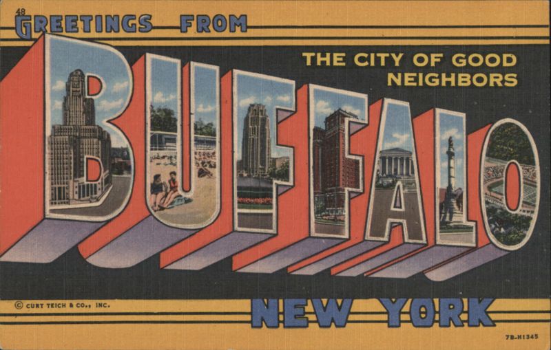 Greetings From Buffalo, The City of Good Neighbors New York