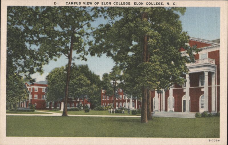 Campus View of Elon College, North Carolina