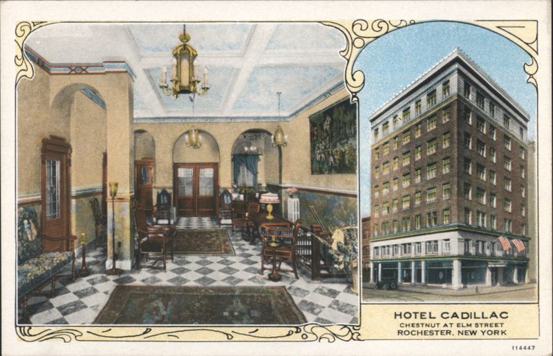 Hotel Cadillac, Rochester, NY - Lobby & Exterior New York