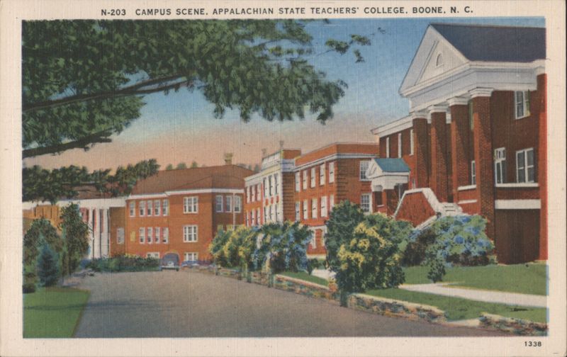 Campus Scene, Appalachian State Teachers' College Boone North Carolina