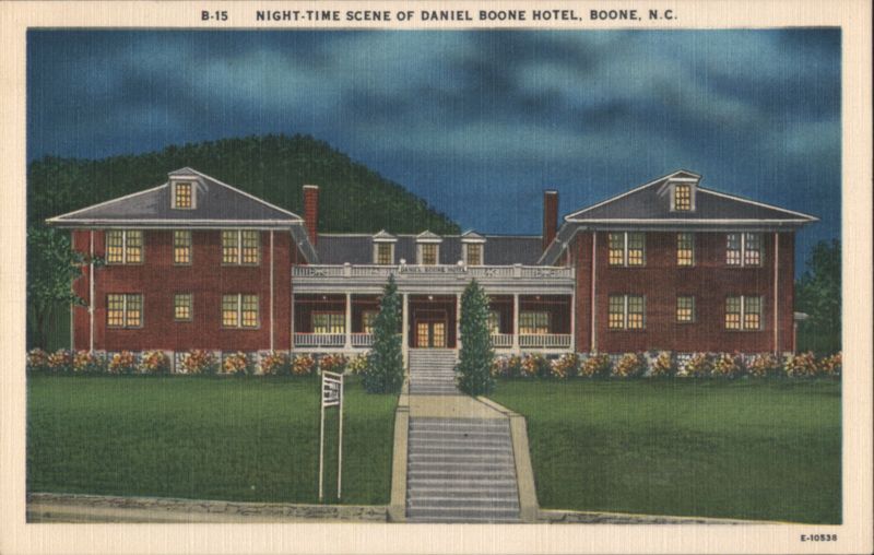 Night-Time Scene of Daniel Boone Hotel North Carolina