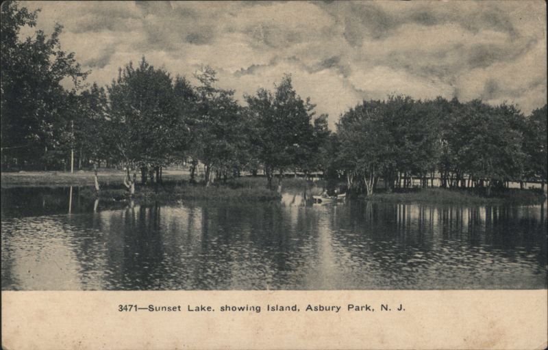 Sunset Lake showing Island Asbury Park New Jersey
