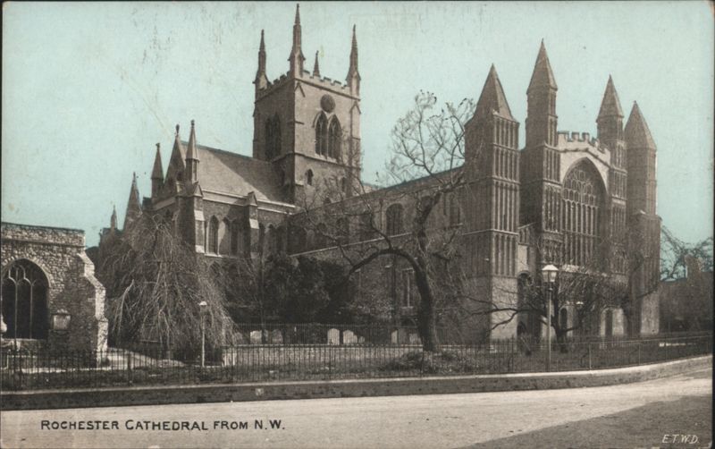 Rochester Cathedral from N.W. United Kingdom E.T.W.D.