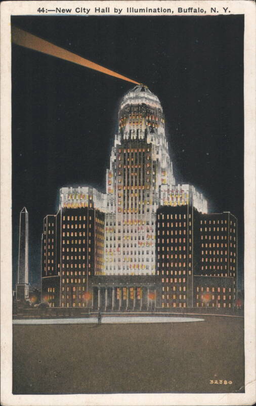 44:—New City Hall by Illumination Buffalo New York