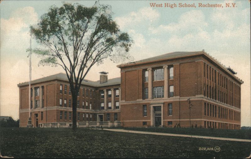 West High School, Rochester, NY - Brick School Building New York