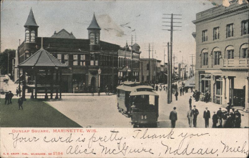 Dunlap Square, Marinette, WI Streetcar Wisconsin