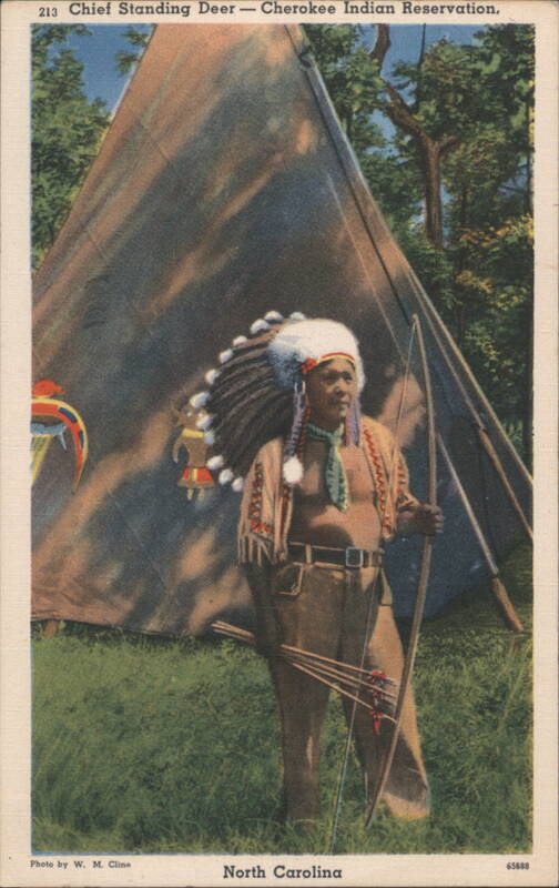 Chief Standing Deer Cherokee Indian Reservation NC North Carolina