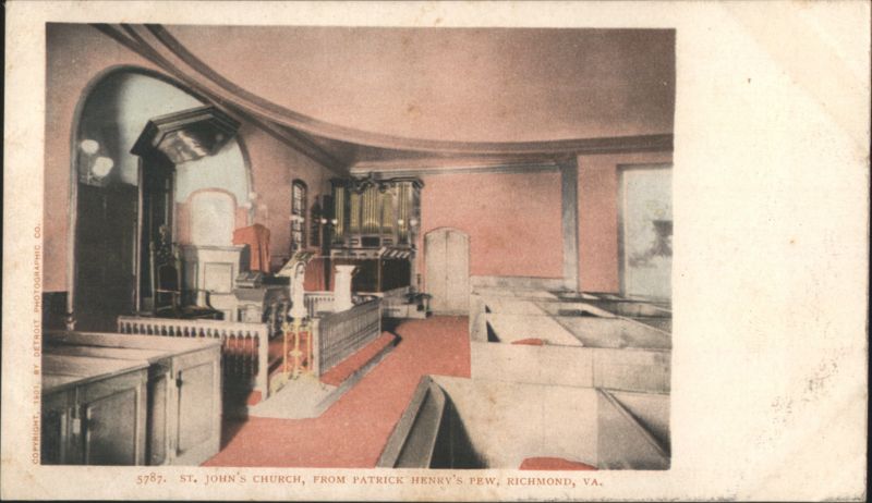St. John's Church, From Patrick Henry's Pew Richmond Virginia