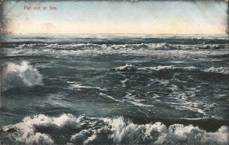 Far out at Sea, rough waves Washington