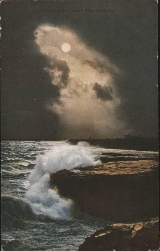 Pacific Ocean by Moonlight, Waves Crashing Moons