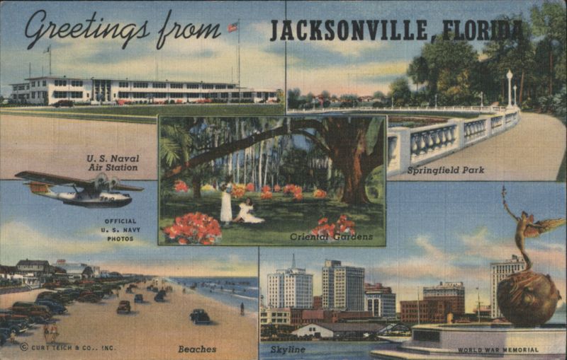 Jacksonville FL Multi-View: Naval Air Station, Parks, Beaches Florida