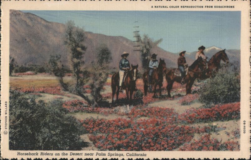 Horseback Riders on Desert near Palm Springs, CA California