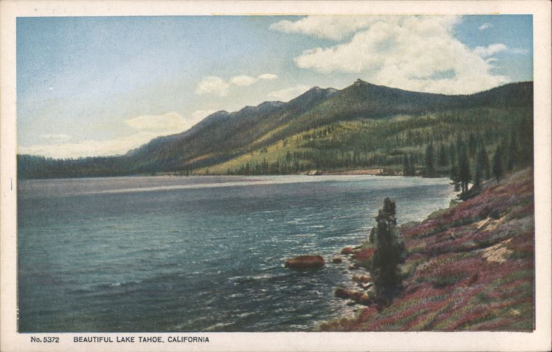 Beautiful Lake Tahoe, Mountain Landscape California