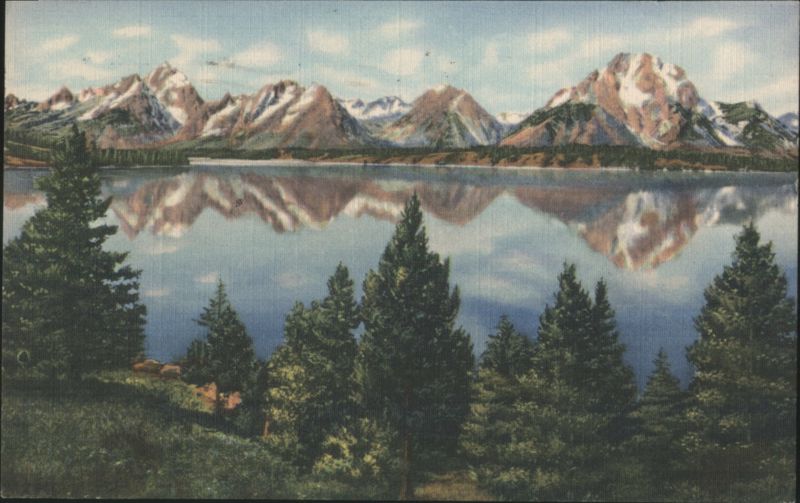 Teton Peaks Reflected in Jackson Lake, Grand Teton NP Wyoming