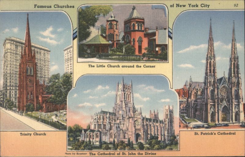 Famous Churches of New York City Keystone