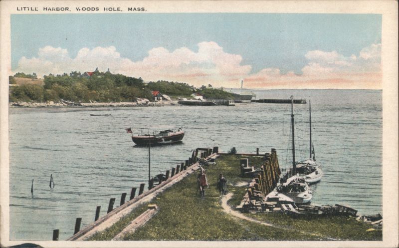 Little Harbor, Woods Hole, MA with Boats and Pier Massachusetts