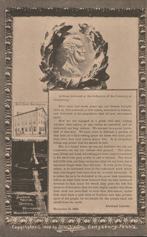 Abraham Lincoln Gettysburg Address, Will's House, Cemetery Pennsylvania