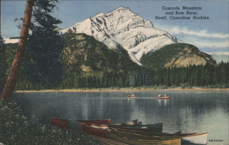 Cascade Mountain and Bow River, Banff, Canadian Rockies Canada