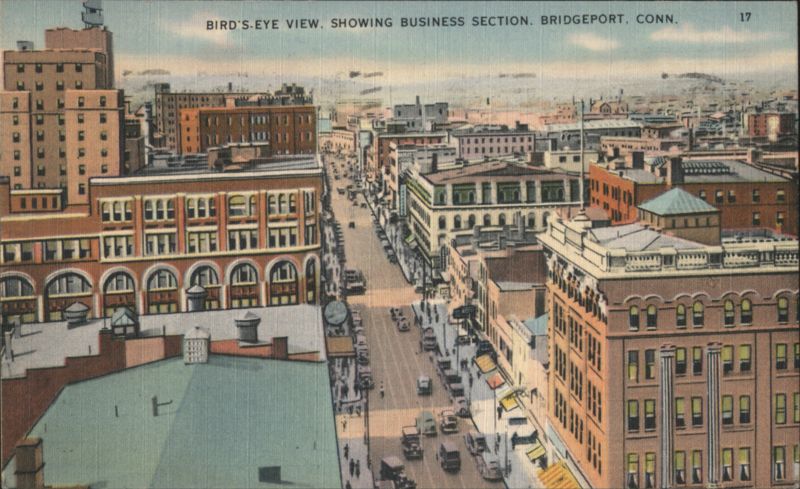 Bird's-Eye View, Business Section Bridgeport Connecticut