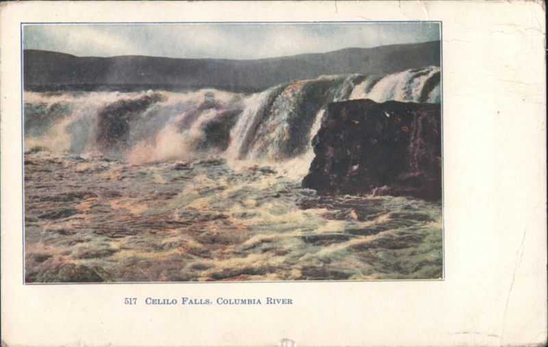 Celilo Falls, Columbia River Historic Waterfall View Washington