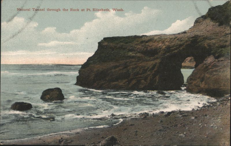 Natural Tunnel through the Rock at Pt. Elizabeth Washington