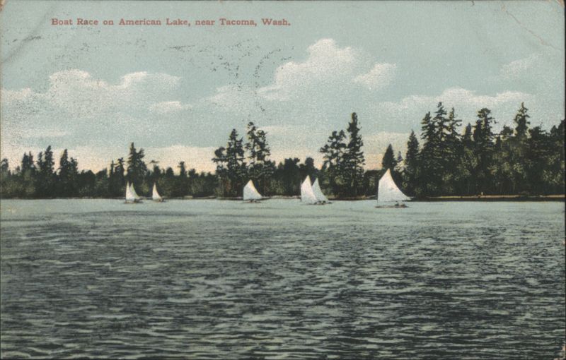 Boat Race on American Lake, near Tacoma, Wash. Washington