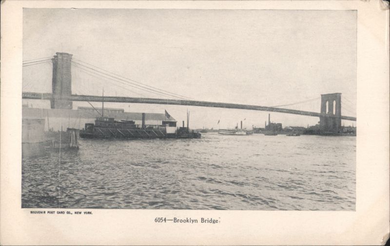 Brooklyn Bridge, Boats on Water New York