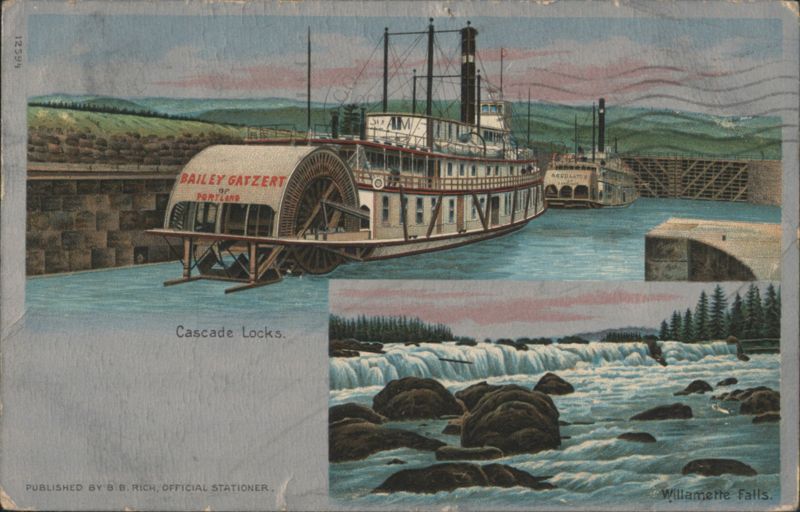 BAILEY GATZERT OF PORTLAND, Cascade Locks, Willamette Falls Oregon