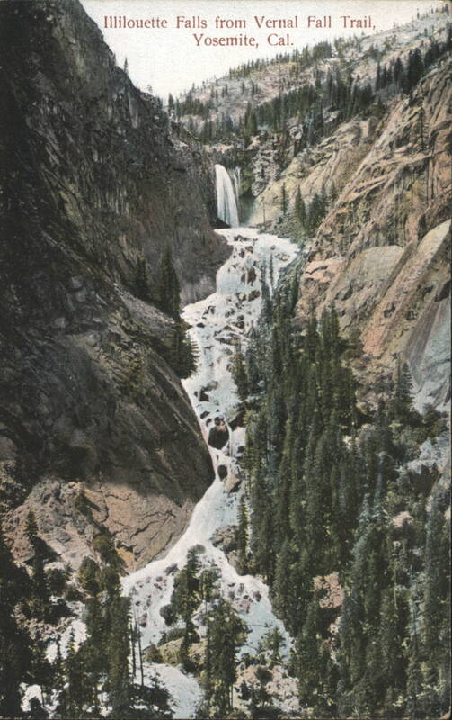 Illilouette Falls from Vernal Fall Trail, Yosemite, CA California