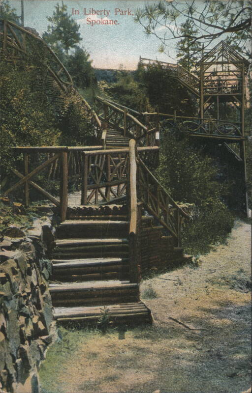 In Liberty Park, Spokane, WA - Wooden Stairways Washington