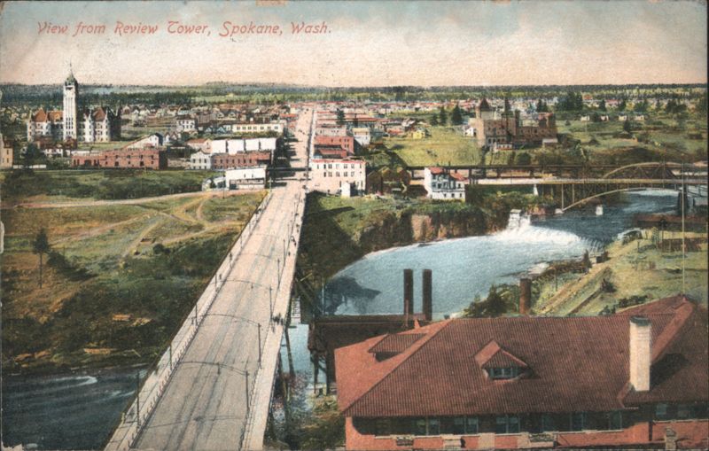 View from Review Tower Spokane Washington