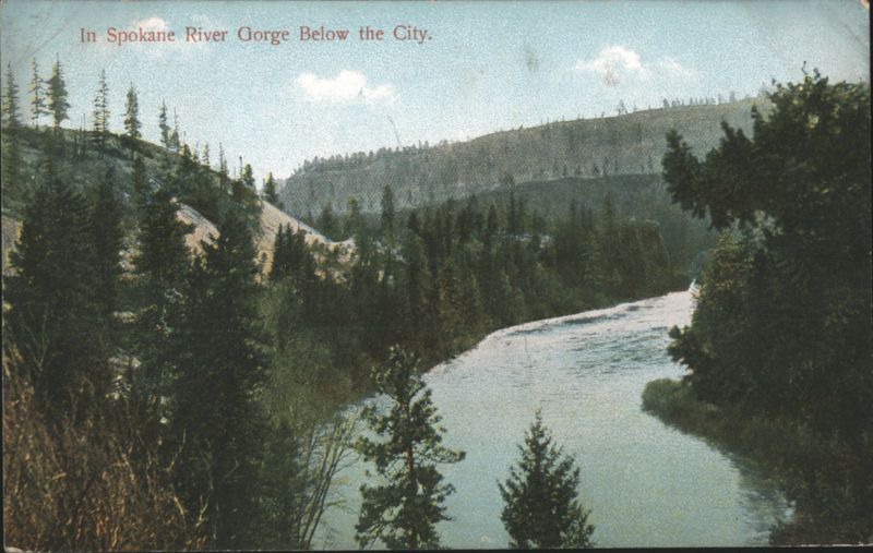 Spokane River Gorge Below the City Washington