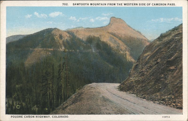 Sawtooth Mountain from Cameron Pass, Poudre Cañon Highway Colorado