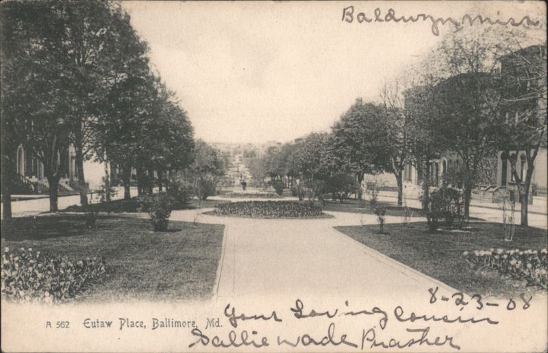 Eutaw Place, Tree-lined Boulevard, Baltimore, MD Maryland