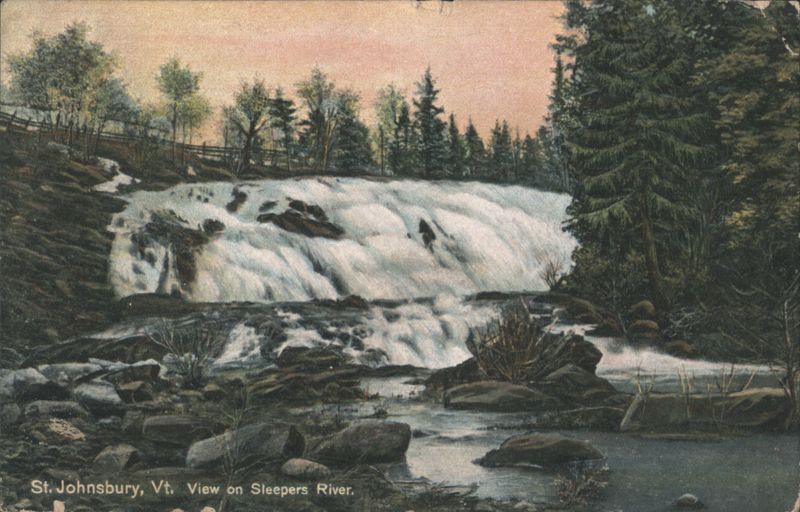 Sleepers River Waterfall View St. Johnsbury Vermont