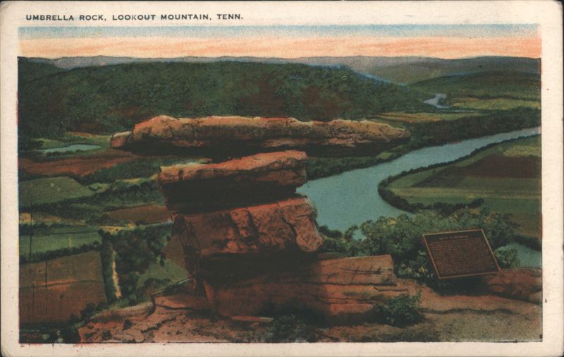 UMBRELLA ROCK, LOOKOUT MOUNTAIN, TENN. Chattanooga Tennessee