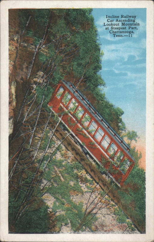 Incline Railway Car Ascending Lookout Mountain Chattanooga Tennessee