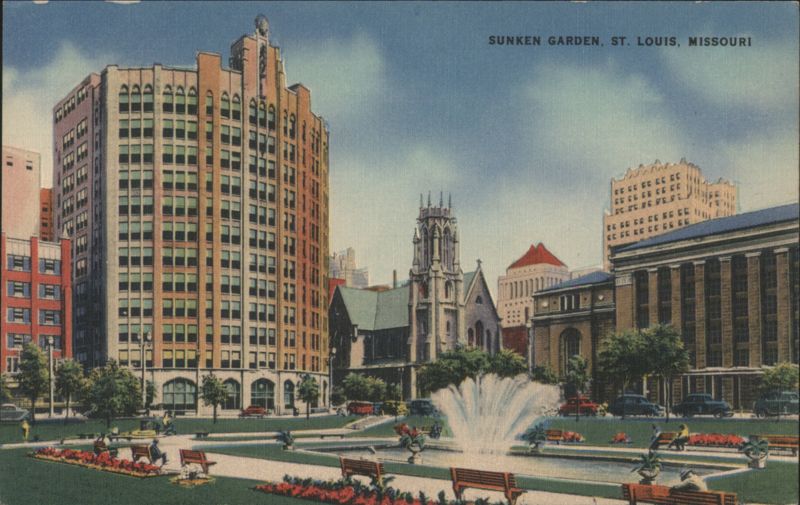 Sunken Garden, Shell Building, Christ Church Cathedral, St. Louis Missouri