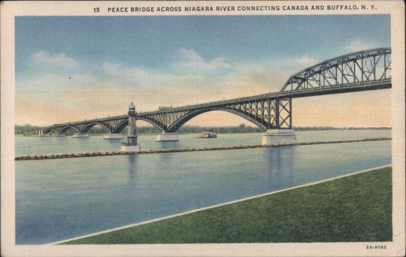 Peace Bridge across Niagara River Buffalo New York