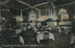Pompeian Room, Hotel Seneca, Rochester, NY Postcard