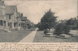 Portsmouth Terrace, A Typical Residence Street Postcard