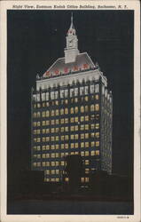 Night View, Eastman Kodak Office Building, Rochester, NY Postcard