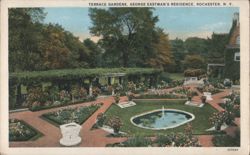 Terrace Gardens, George Eastman's Residence, Rochester, NY Postcard