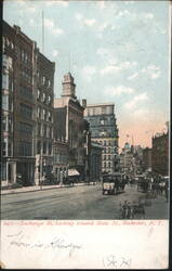 Exchange St. Looking toward State St., Rochester, NY Postcard