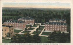 New Dormitories from Tower, UNC, Chapel Hill, NC Postcard