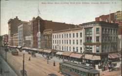 Main Street East, Looking West from Clinton Avenue Postcard