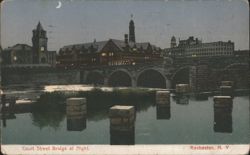Court Street Bridge at Night Postcard