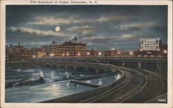 The Aqueduct at Night, Rochester, NY Postcard